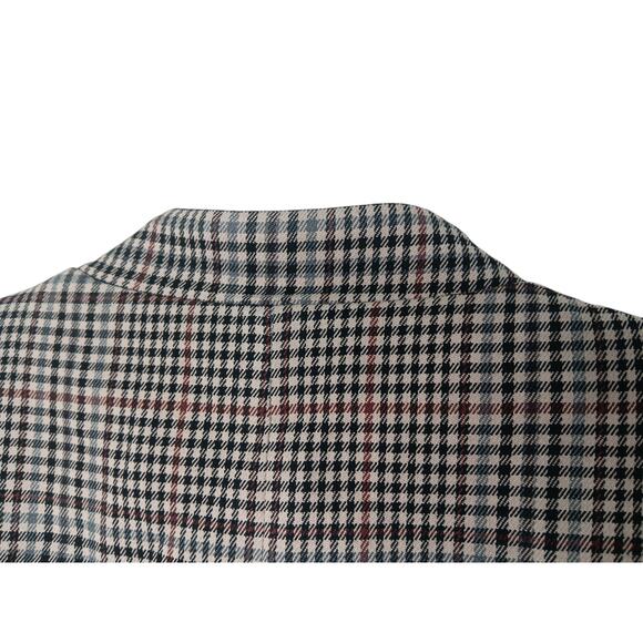 NWT Tahari Arthur S. Levine Blazer Sz 4 Plaid Retro Elbow Patch Jacket MSRP $139 - Picture 8 of 14